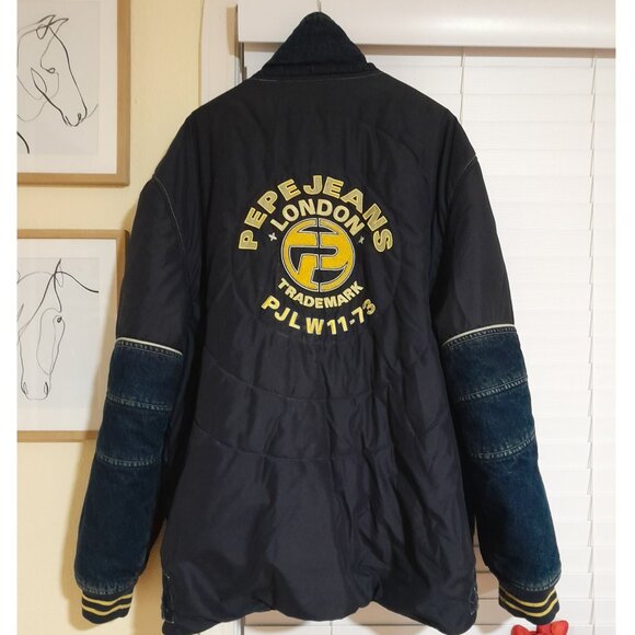 Y2k Men's Street Wear Pepe Jeans Heavy Winter Coat sz 3X - Picture 1 of 15